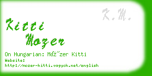 kitti mozer business card